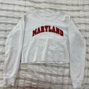 Cropped long sleeve maryland shirt